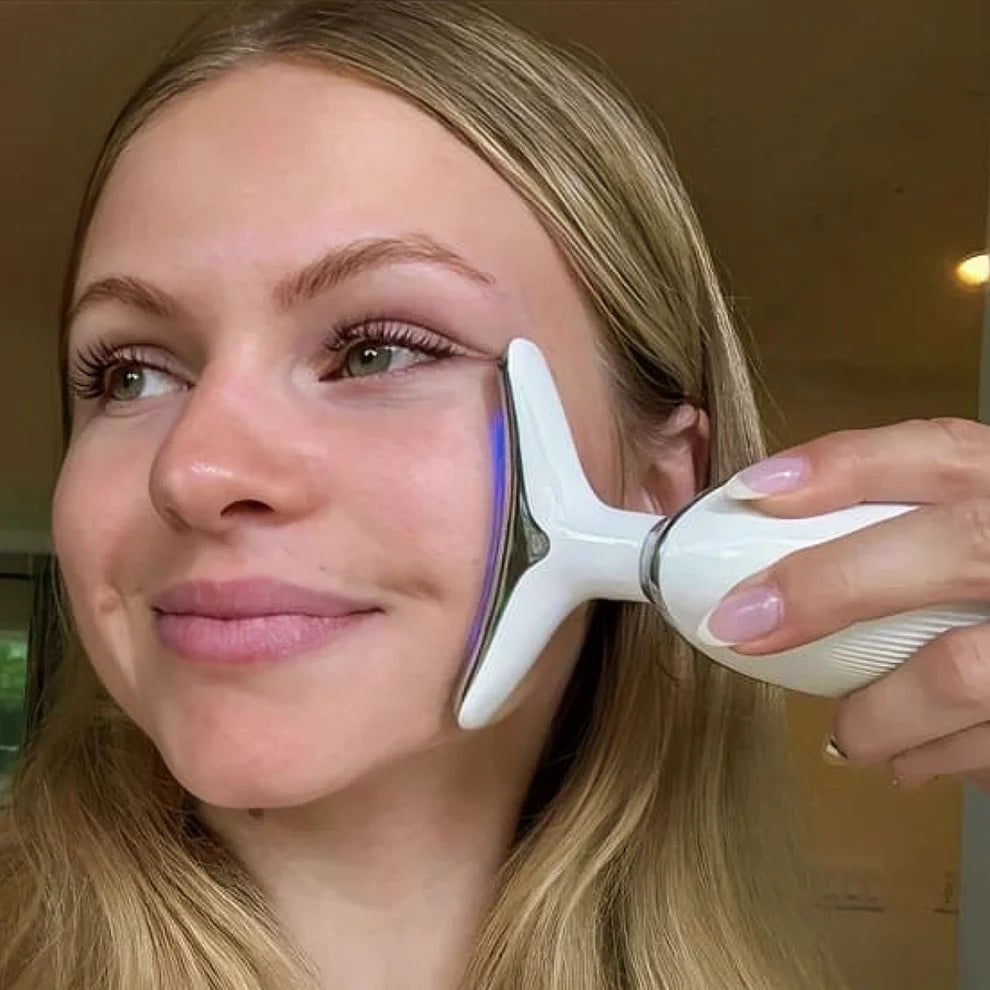 ✨ Světelný přístroj pro péči o krk s LED terapií, EMS a tepelnou masáží