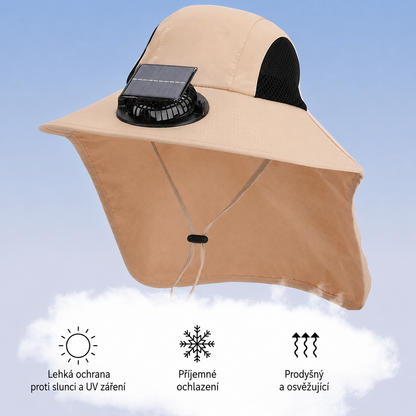 Chladivý klobouk s ventilátorem – úleva během horkých letních dnů