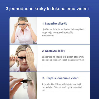 Pohodia™ Nastavitelné brýle – Jedny brýle pro čtení, počítač i dálku