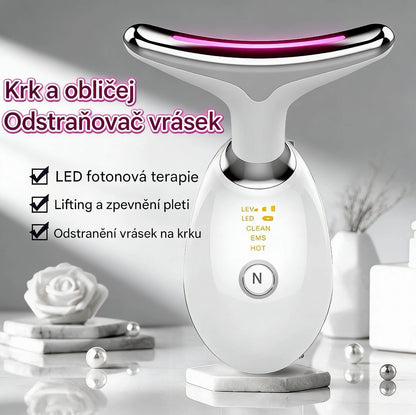 Tvarovací přístroj s červeným světlem pro obličej, krk a paže – navržený pro pokožku starších žen, pro hladší a pevnější kontury pleti