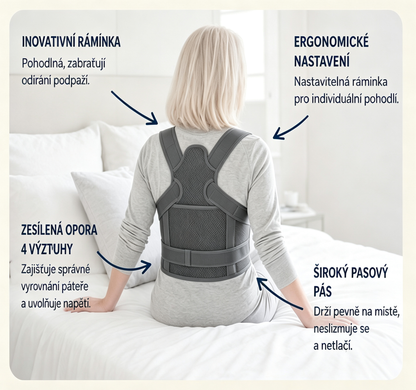 Ergonomický korektor držení těla – pomáhá zmírnit únavu a bolest ramen, zad a beder