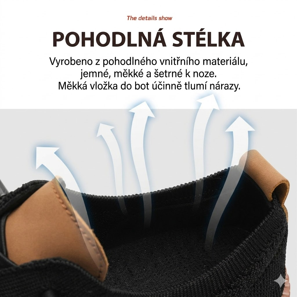 Pánské prodyšné pletené boty pro pohodlnou chůzi