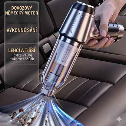 Bezdrátový ruční vysavač s vysokým sacím výkonem – ideální pomocník pro domácnost i automobil