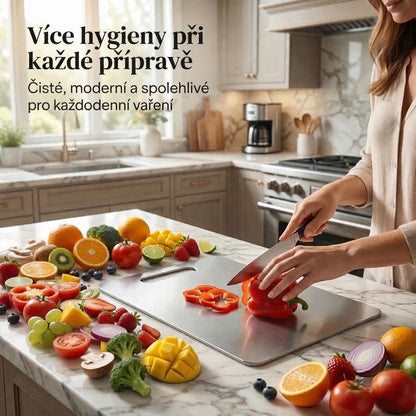 Prémiové kuchyňské prkénko z potravinářského materiálu – hygienické, odolné a snadno čistitelné