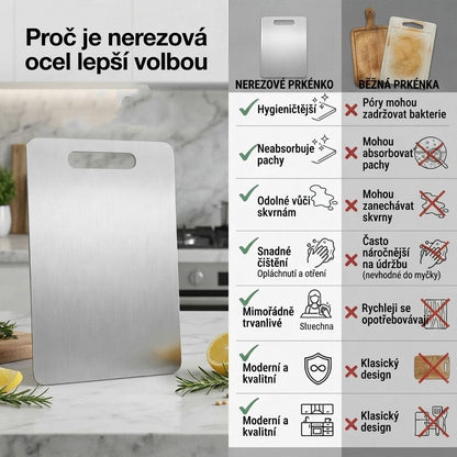 Prémiové kuchyňské prkénko z potravinářského materiálu – hygienické, odolné a snadno čistitelné