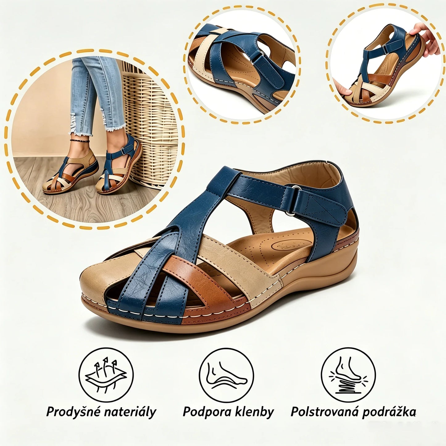 Ergonomické ortopedické sandály – pohodlí a menší tlak při každém kroku 👞 Dnes se slevou 50 %!