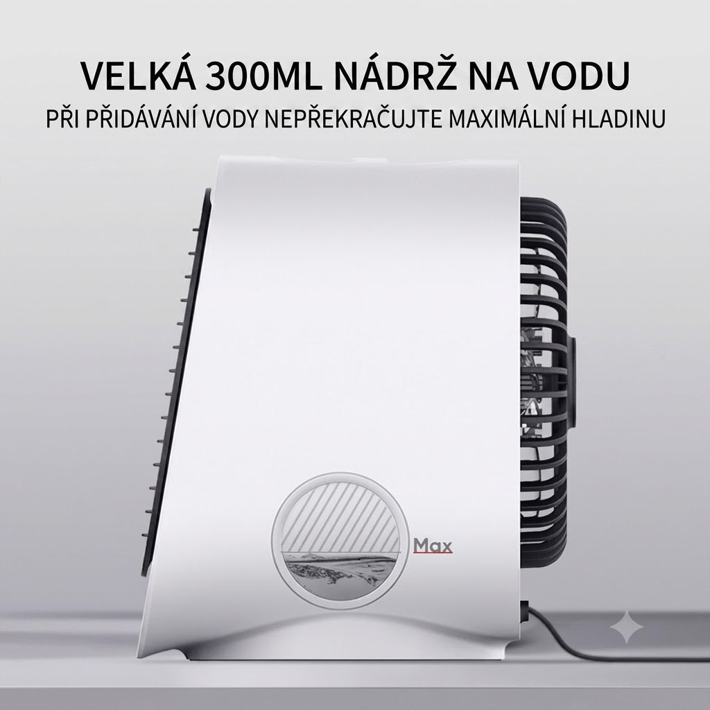 Mini přenosný ochlazovač vzduchu | Bez vrtání | Nízká spotřeba | Tichý provoz