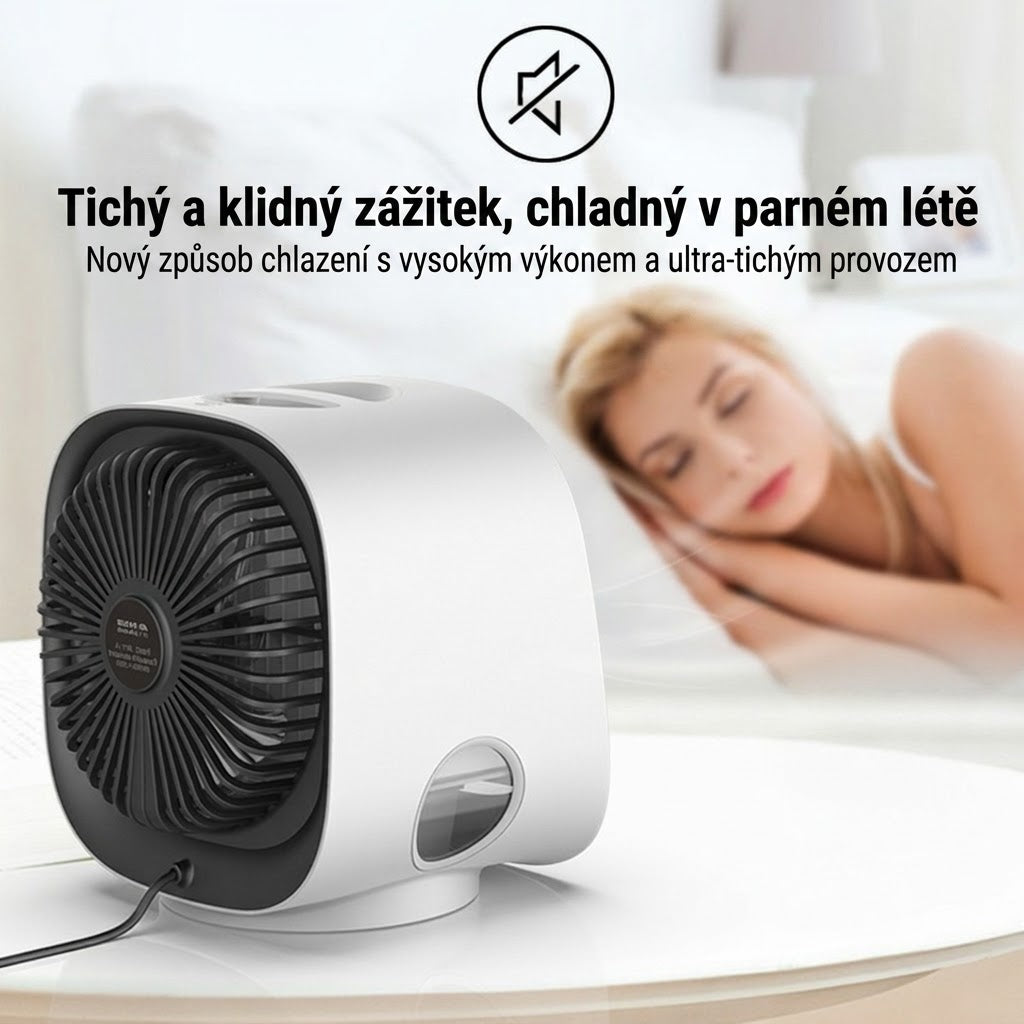 Mini přenosný ochlazovač vzduchu | Bez vrtání | Nízká spotřeba | Tichý provoz
