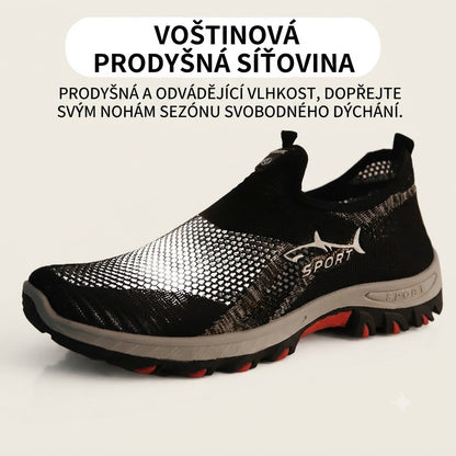Lehké a prodyšné letní pánské ortopedické boty vhodné pro celodenní chůzi.