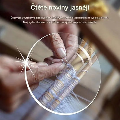 Pomáhá seniorům vidět jasněji — inteligentní brýle se zoomem, automatické zaostření, jasně vidíte na blízko i na dálku.