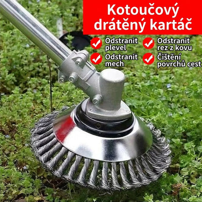 🌿 Vysoce odolná ocelová žací hlava – až 100× účinnější než běžné nylonové struny