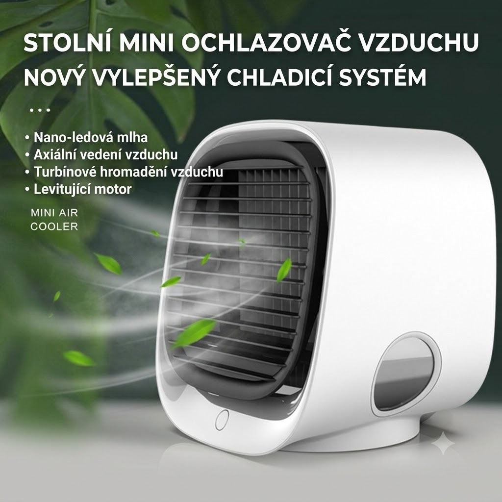 Mini přenosný ochlazovač vzduchu | Bez vrtání | Nízká spotřeba | Tichý provoz