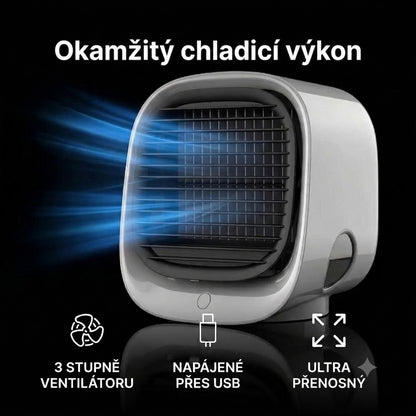Mini přenosný ochlazovač vzduchu | Bez vrtání | Nízká spotřeba | Tichý provoz
