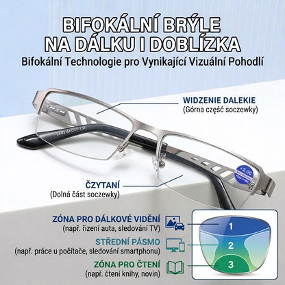 Pomáhá seniorům vidět jasněji — inteligentní brýle se zoomem, automatické zaostření, jasně vidíte na blízko i na dálku.