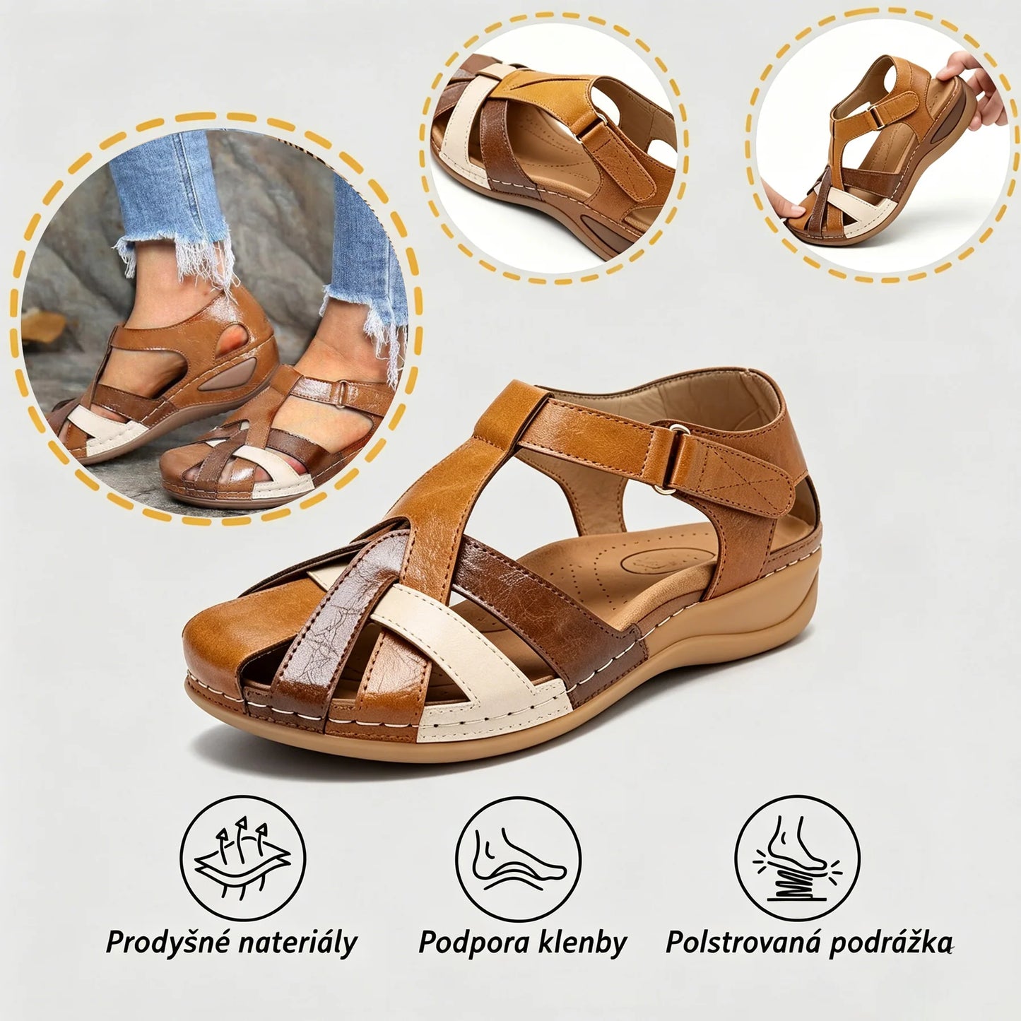 Ergonomické ortopedické sandály – pohodlí a menší tlak při každém kroku 👞 Dnes se slevou 50 %!
