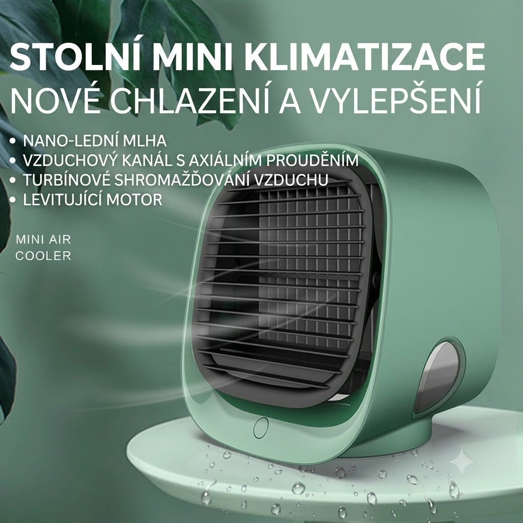 Mini přenosný ochlazovač vzduchu | Bez vrtání | Nízká spotřeba | Tichý provoz
