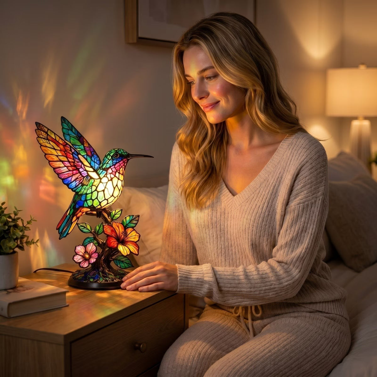 Tato roztomilá lampa s kolibříkem vnese do každé místnosti jemné světlo a příjemnou hřejivou atmosféru.