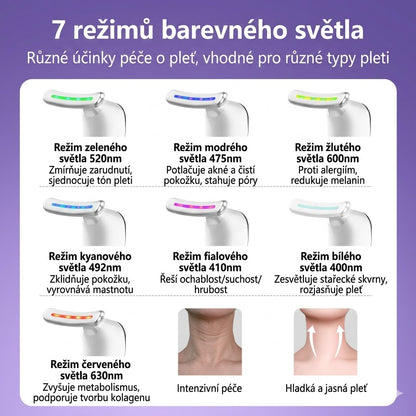 ✨ Světelný přístroj pro péči o krk s LED terapií, EMS a tepelnou masáží