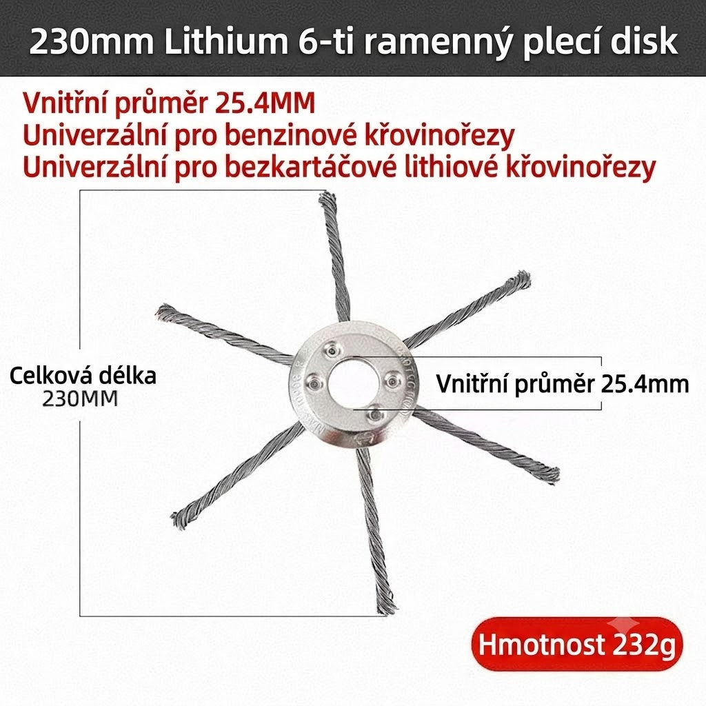 🌿 Vysoce odolná ocelová žací hlava – až 100× účinnější než běžné nylonové struny