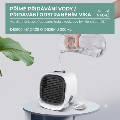Mini přenosný ochlazovač vzduchu | Bez vrtání | Nízká spotřeba | Tichý provoz