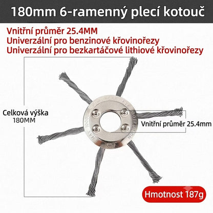 🌿 Vysoce odolná ocelová žací hlava – až 100× účinnější než běžné nylonové struny
