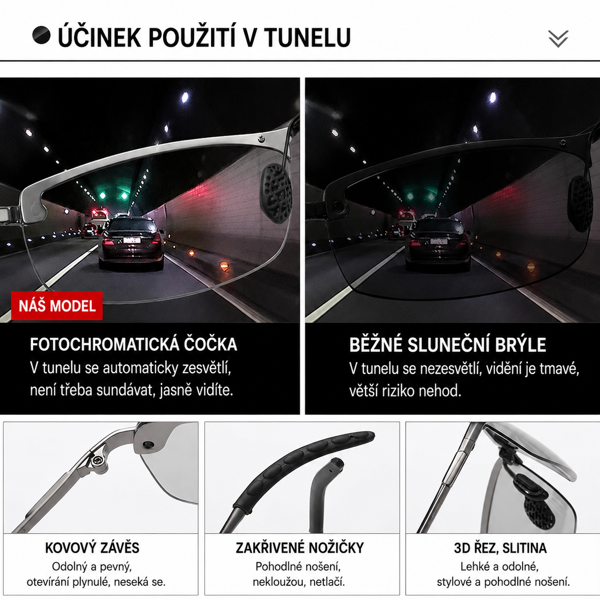 Profesionální rybářské brýle s automatickým ztmavením – jasnější vidění u vody i při noční jízdě