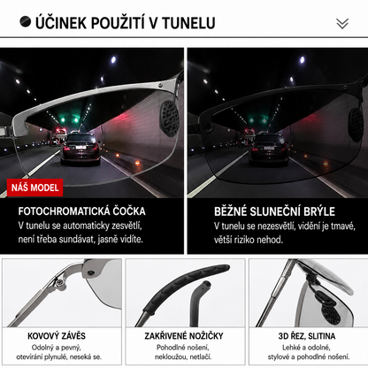 Profesionální rybářské brýle s automatickým ztmavením – jasnější vidění u vody i při noční jízdě