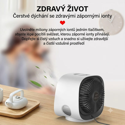 Mini přenosný ochlazovač vzduchu | Bez vrtání | Nízká spotřeba | Tichý provoz