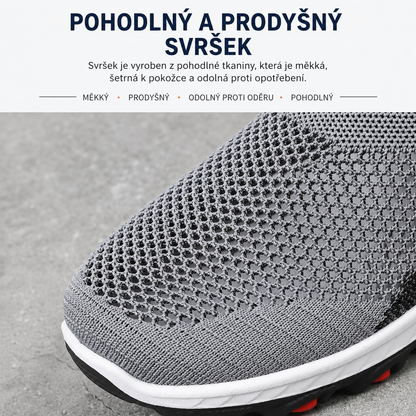 Lehké a prodyšné letní pánské ortopedické boty vhodné pro celodenní chůzi.
