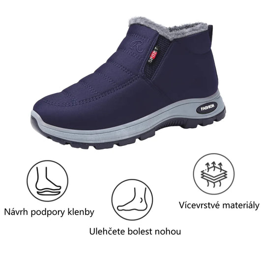 Zimní protiskluzové a zateplené boty pro muže i ženy se slabší rovnováhou – ulevují od tlaku na kolena(unisex)