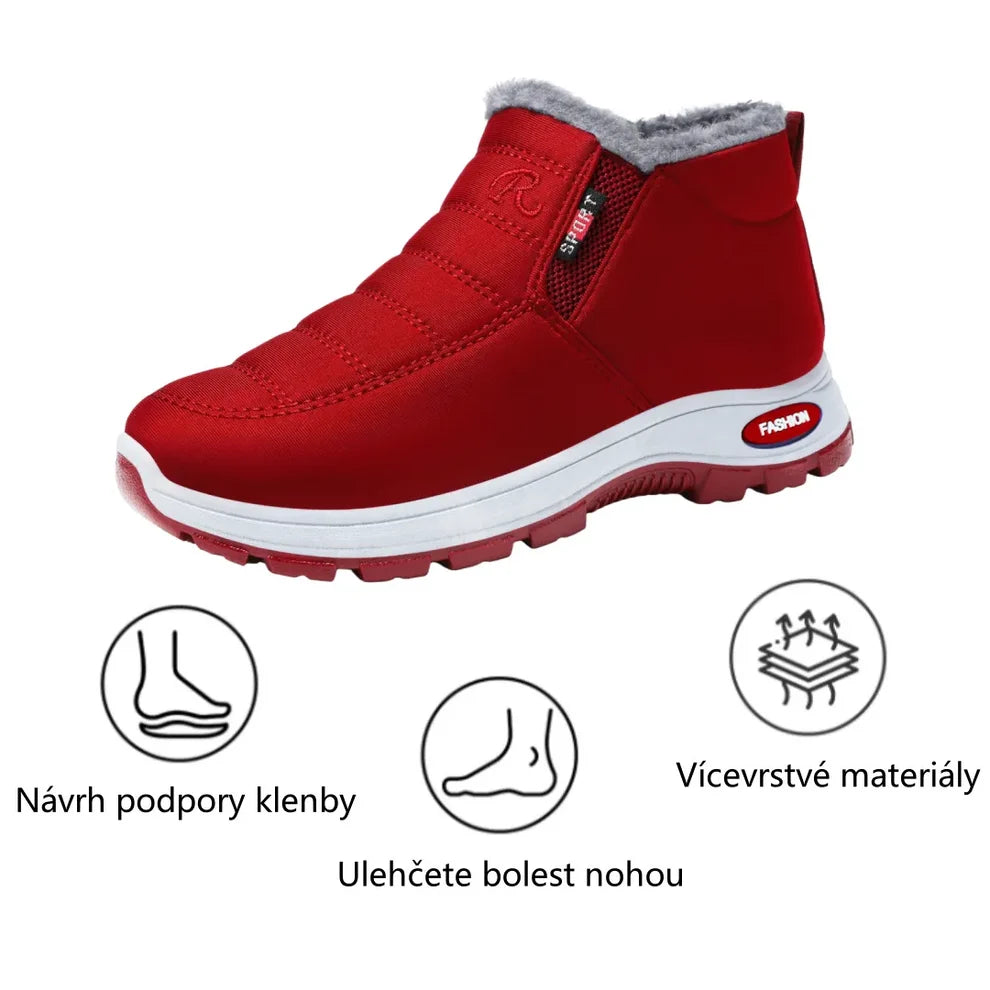 Zimní protiskluzové a zateplené boty pro muže i ženy se slabší rovnováhou – ulevují od tlaku na kolena(unisex)