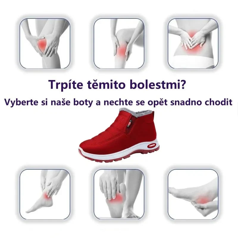 Zimní protiskluzové a zateplené boty pro muže i ženy se slabší rovnováhou – ulevují od tlaku na kolena(unisex)