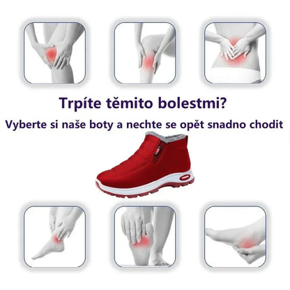 Zimní protiskluzové a zateplené boty pro muže i ženy se slabší rovnováhou – ulevují od tlaku na kolena(unisex)