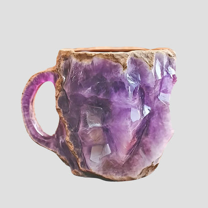 Vintage ručně malovaný elegantní křišťálový hrnek – stylový doplněk do každé domácnosti