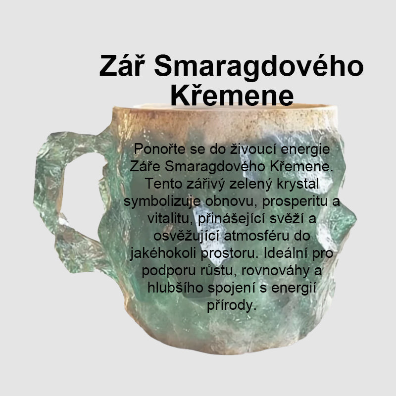 Vintage ručně malovaný elegantní křišťálový hrnek – stylový doplněk do každé domácnosti